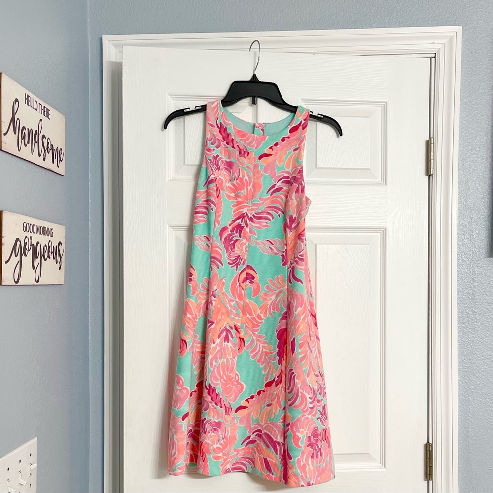 Lilly Pulitzer Fit & Flare Cove dress, Love Birds print, size XS